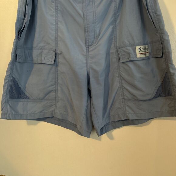 Bimini Bay Men Blue Cargo Shorts Outdoor Fishing XL lightweight elastic waist - Picture 3 of 8